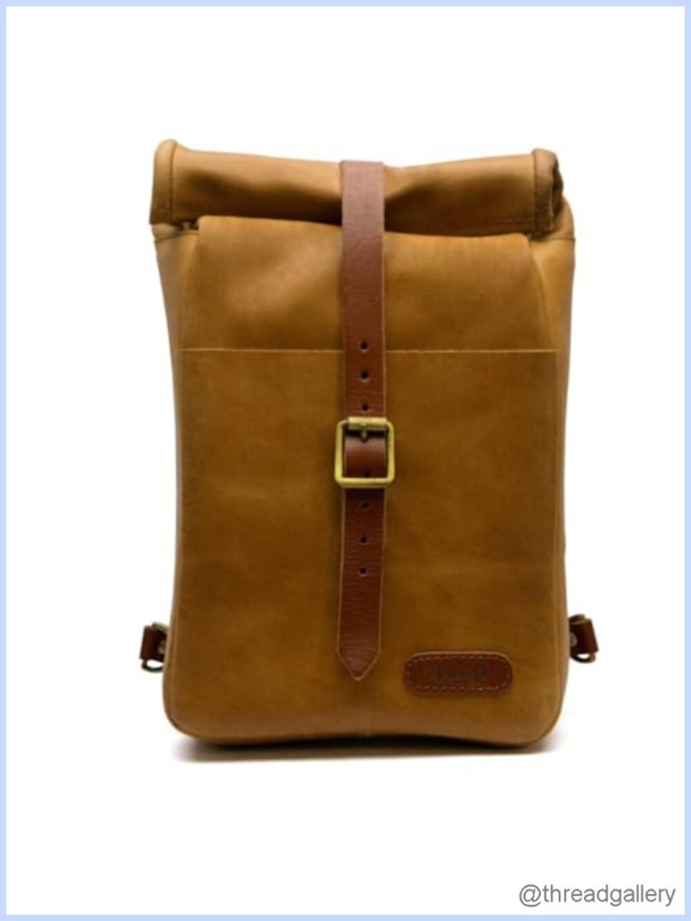 Genuine Leather Mini Motorcycle Pannier Roll Top Saddlebag Detachable Shoulder